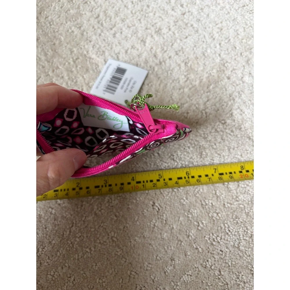 Vera Bradley Clip Zip ID Women OS Cupcake Pink NEW Floral Pouch *Retired*